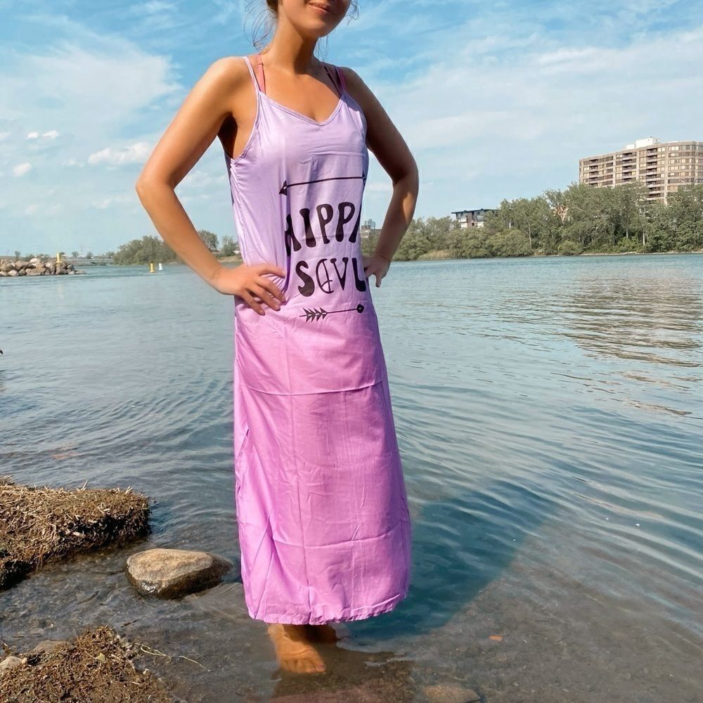 🌷 Lavender Purple Hippie Soul Beach Dress 🌷